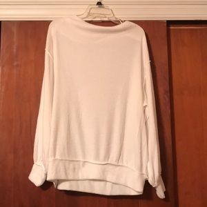Free people boat neck white sweater size: small